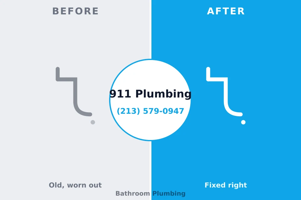 Before and after: plumbing repair Panama City, FL